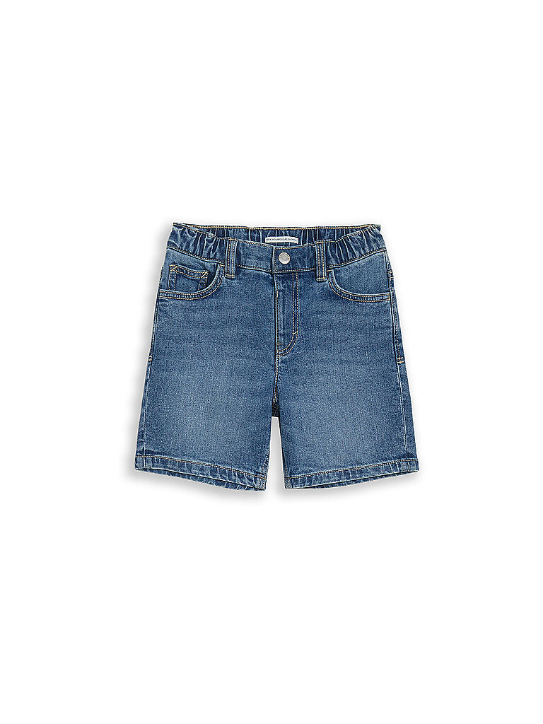 Jeansshorts TOM TAILOR, Mädchen, Gr. 122, N-Gr, used mid stone blau denim, Denim/Jeans, Obermaterial: 98% Baumwolle, 2% Elasthan. Futter: 100% Baumwolle, unifarben, regular fit ca. Mitte Oberschenkel, Jeans Jeansshorts, im Five-Pocket Style